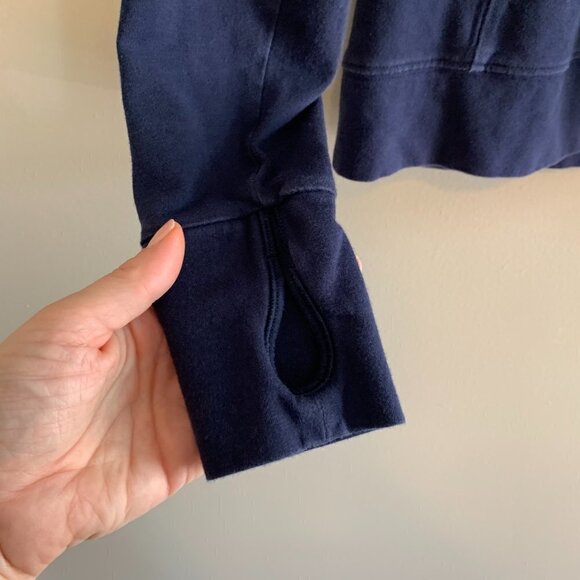 PINK Victoria's Secret NFL New England Patriots Mock Neck 3/4 Zip Sweatshirt - Picture 3 of 7